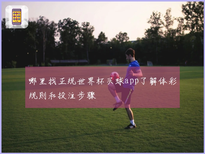 哪里找正规世界杯买球app了解体彩规则和投注步骤