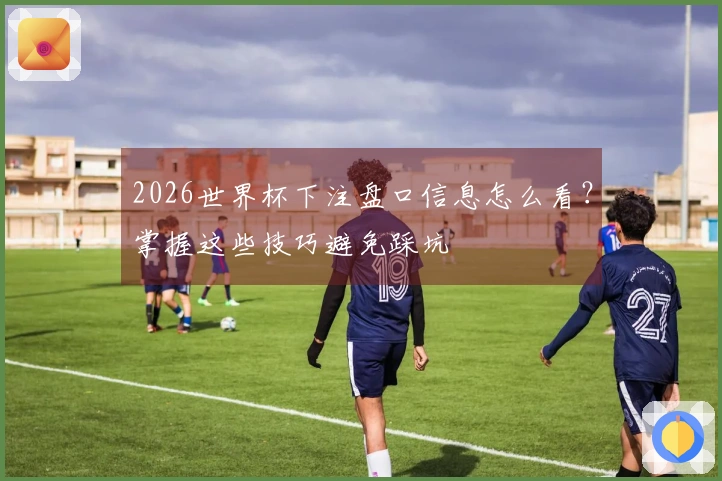 2026世界杯下注盘口信息怎么看？掌握这些技巧避免踩坑