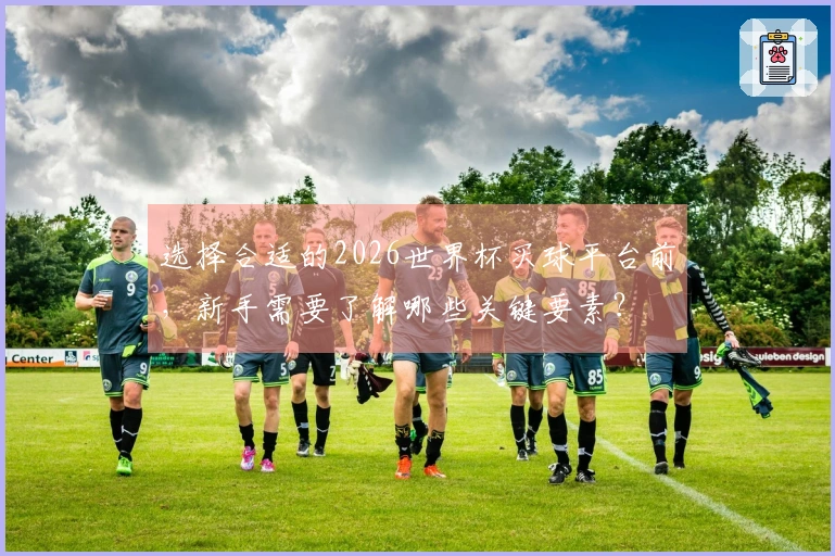 选择合适的2026世界杯买球平台前，新手需要了解哪些关键要素？